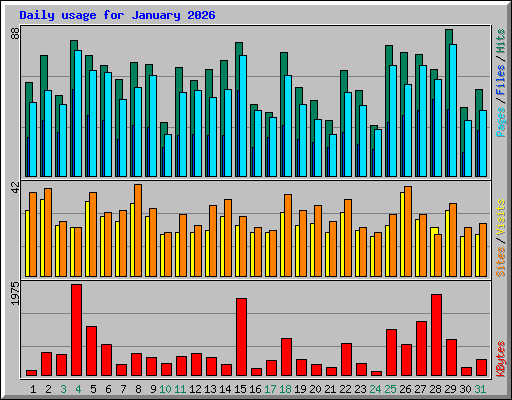 Daily usage for January 2026