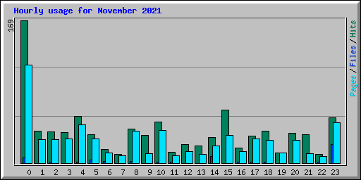 Hourly usage for November 2021