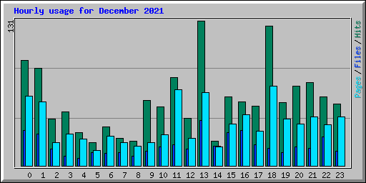 Hourly usage for December 2021