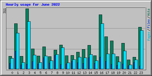 Hourly usage for June 2022