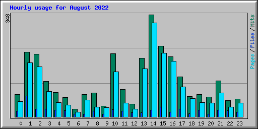 Hourly usage for August 2022