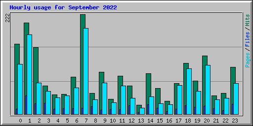 Hourly usage for September 2022