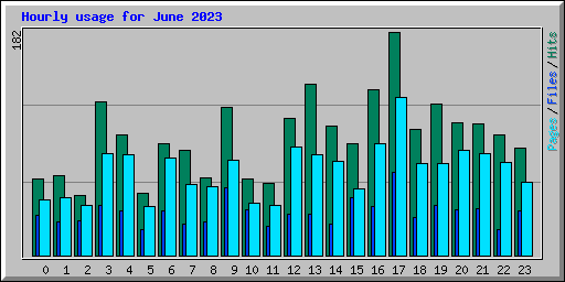 Hourly usage for June 2023