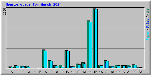 Hourly usage for March 2024