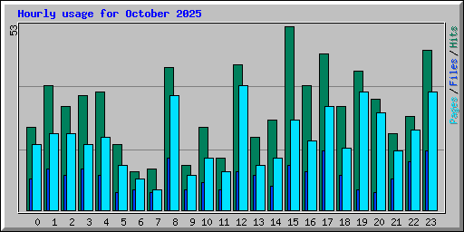 Hourly usage for October 2025