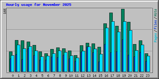 Hourly usage for November 2025
