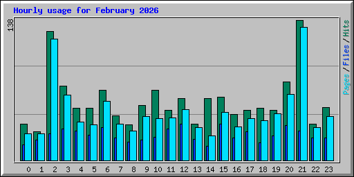 Hourly usage for February 2026