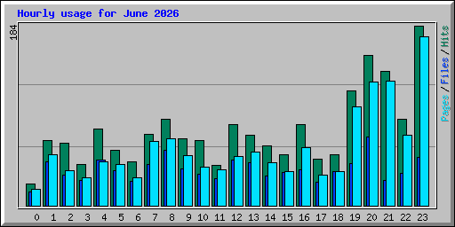 Hourly usage for June 2026